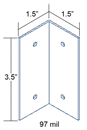 Common Clip Angle - L1.5x1.5x3.5 97mil