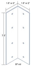 Common Clip Angle - 7.5x1.5x1.5 or 7.5x2x2 97mil