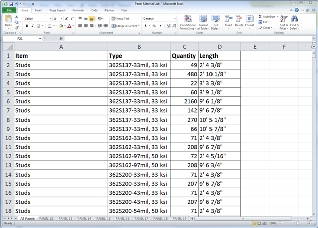 material ordering